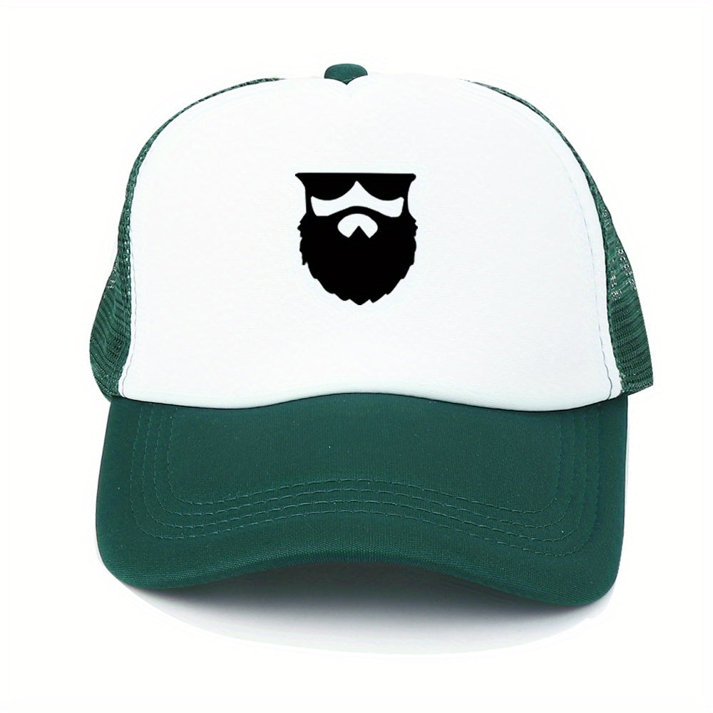Breathable Mesh Cap Beard Men's Baseball Cap Outdoor Casual Sports Hat