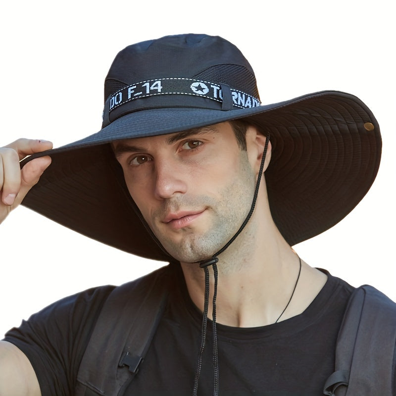 Adult's Sun Protection Fishing Hat Lightweight Breathable Wide Brim Cap