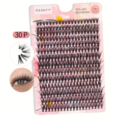 280pcs Mixed Size Thick Fluffy Fishtail Grafting Eyelashes 8-16mm