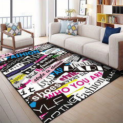 Large Area Rugs Soft Polyester Non Slip Floor Carpet Yoga Mat