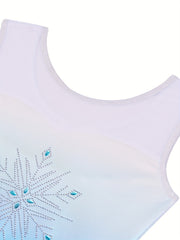 Girls Sequin Sleeveless Gymnastics Suit Stretchy Ballet Leotard