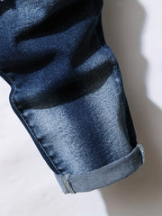 Men's Ripped Skinny Denim Jeans with Pockets