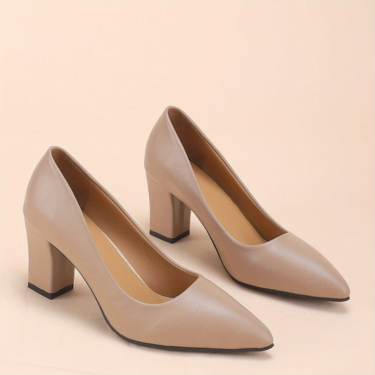 Women's Block Heels Point Toe Work Shoes
