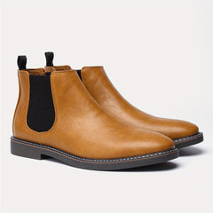 Men's Round Toe Slip On Chelsea Boots