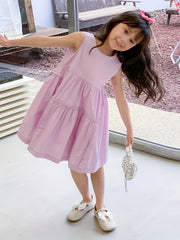 Girl's Sleeveless Princess Dress Breathable for Summer