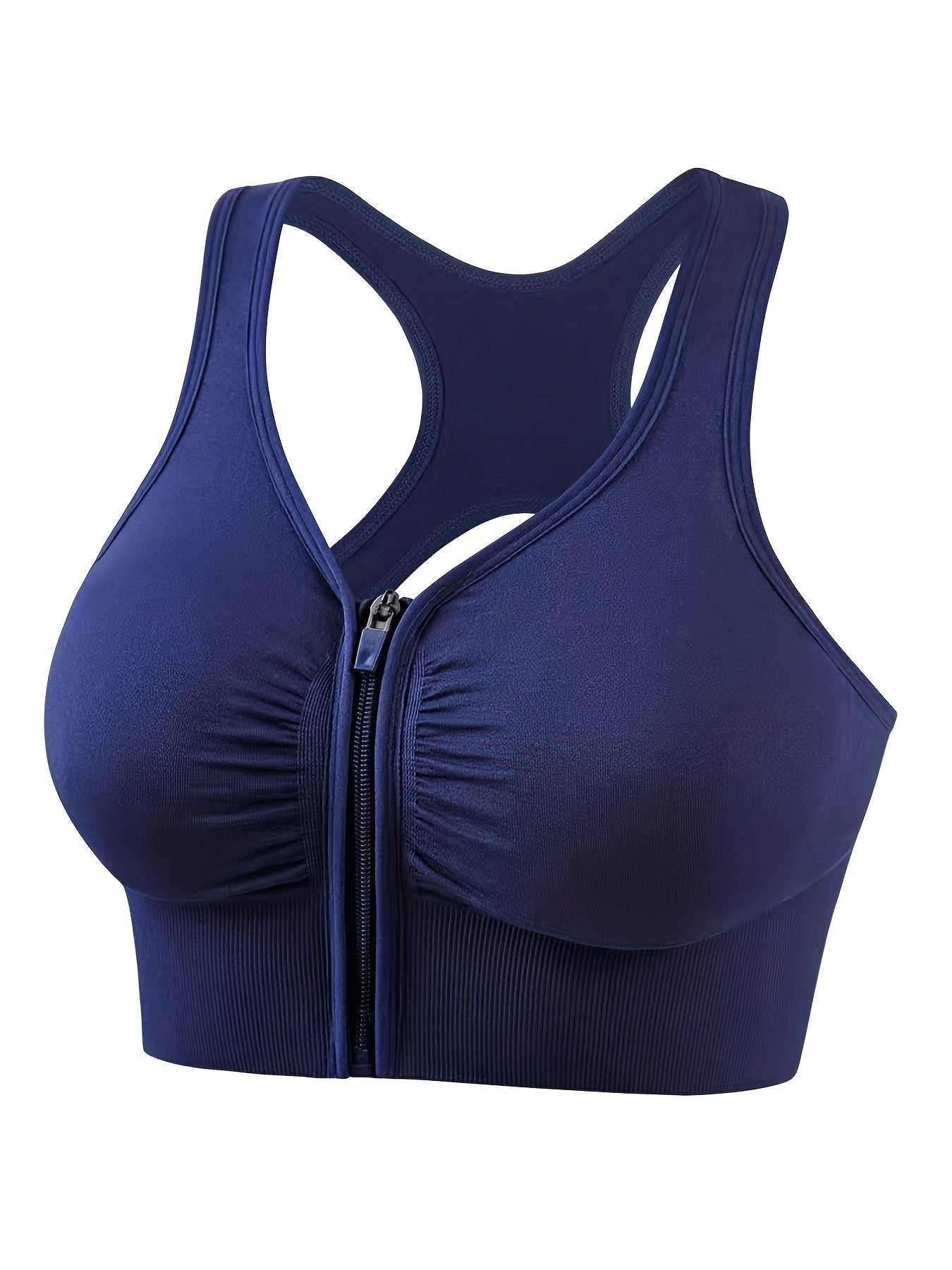 4pcs Front Zipper Sport Tank Bras Racerback Intimates Bras Women's Underwear