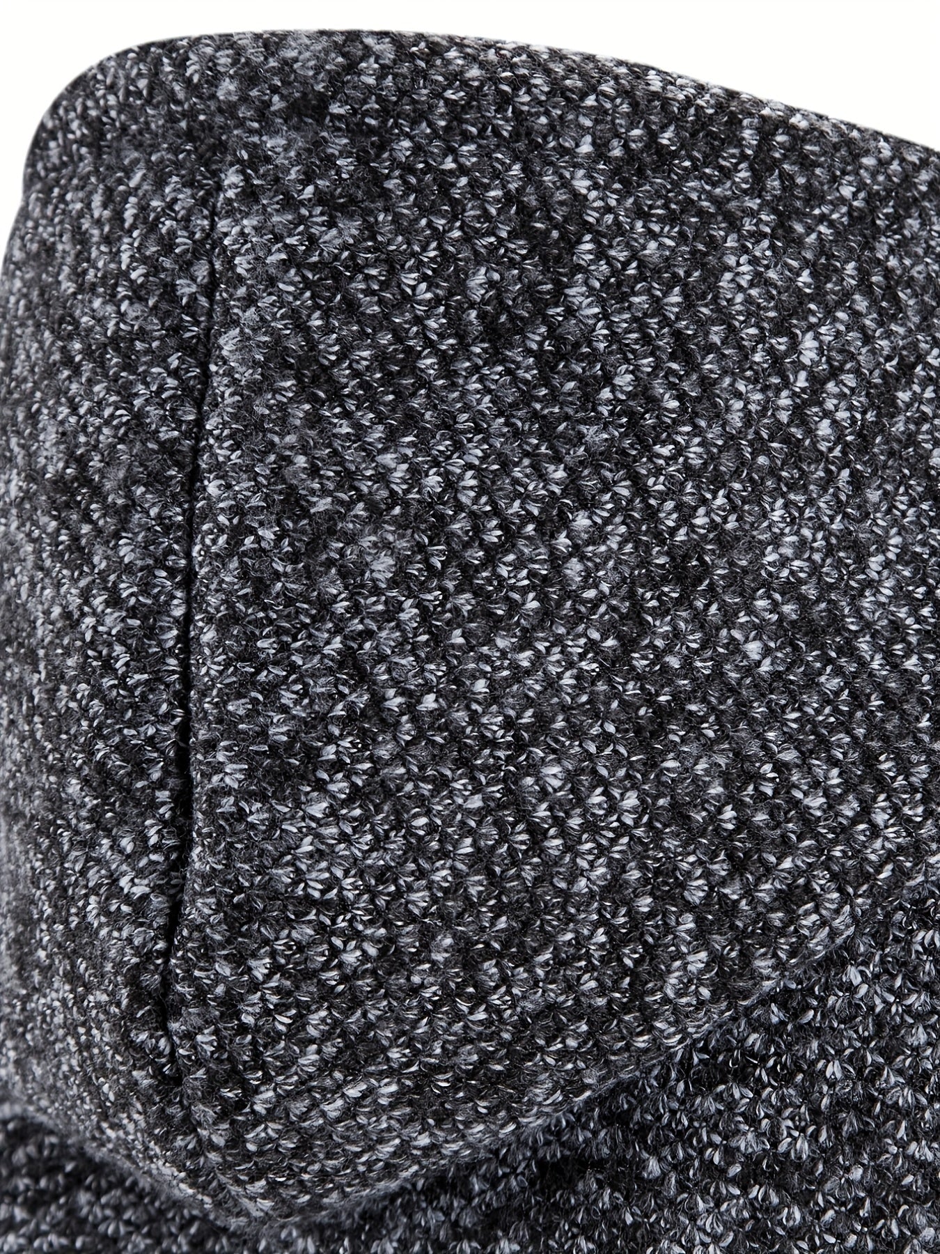 Knitted Block Hooded Sherpa Lined Cardigan Casual Zip Up Jacket