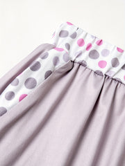Polka Dot & Heart Print Tee & Shorts Pajama Set