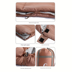 Outdoor Sleeping Bag Down-like Fiber Cotton for 25F-50F Temp, 1.8KG