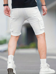 Cargo Denim Shorts Men s Casual Pocket High Stretch Cargo Shorts For Summer