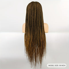 Synthetic Lace Braided Wigs for Women Girls Knotless Box Braids