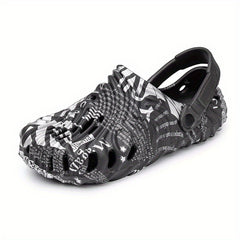 Women's Pattern Hole Shoes Casual Comfortable And Breathable Outdoor Slippers