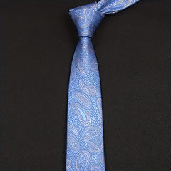 Men's Shark Tie with Stripes Paisley Pattern