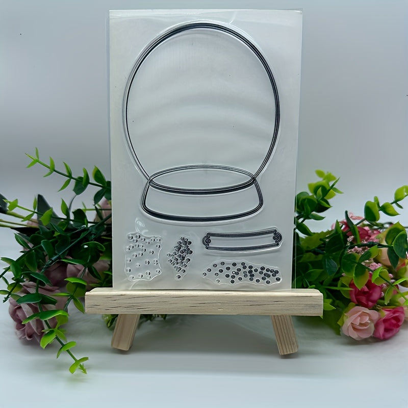 Christmas Ballboom Silicone Clear Stamp for Card Decoration