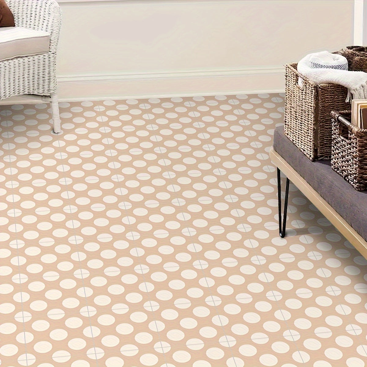 Nordic Style Printed Floor Stickers Non-slip Waterproof Decal Vinyl Stickers