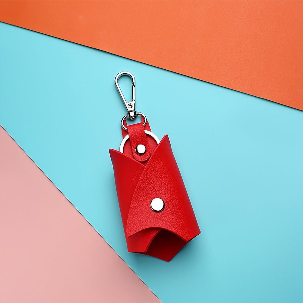 1pc Bat shaped Car Keychain PU Leather Folding Keychain Pendant