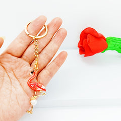 Flamingo Keychain Keyring Bag Car Key Pendant Gift