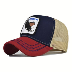 FREEDOM Eagle Trucker Hat Mesh Baseball Cap Adjustable Sunshade Dad Hat