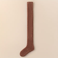 Coral Fleece Thigh High Socks for Men or Women Over The Knee Thick Stockings