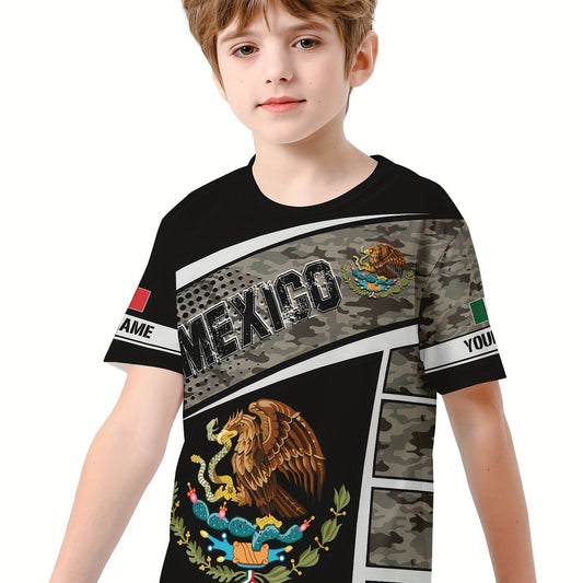MEXICO 3D Print Boys' Summer Sports T-shirt