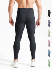 Men's Compression Sports Leggings Quick Dry High Waist Pants