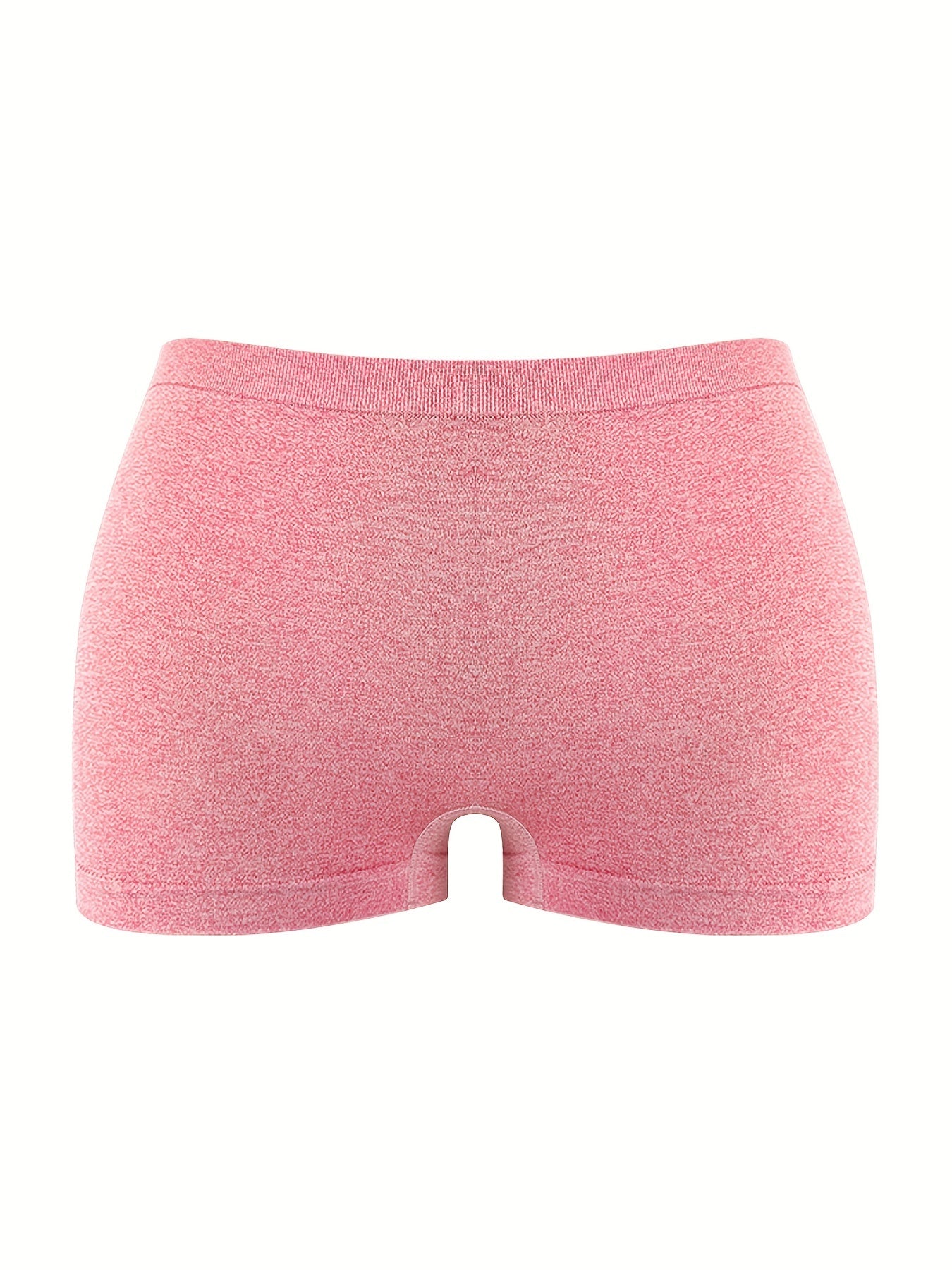 3pcs Solid Boyshort Panties Breathable Comfortable Intimates Panties