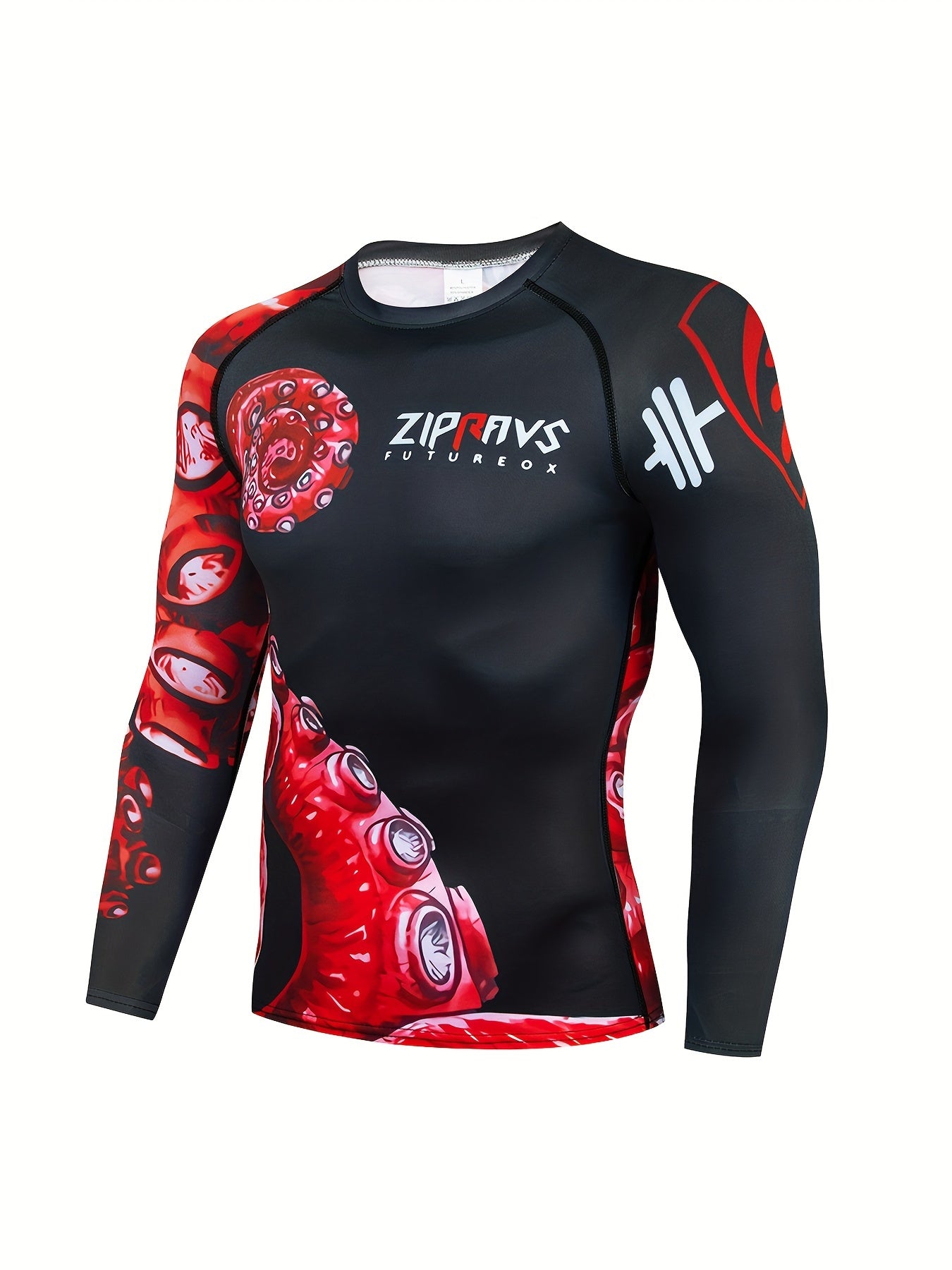 Men's Octopus Compression Shirt & Pants Set for Outdoor Activities
