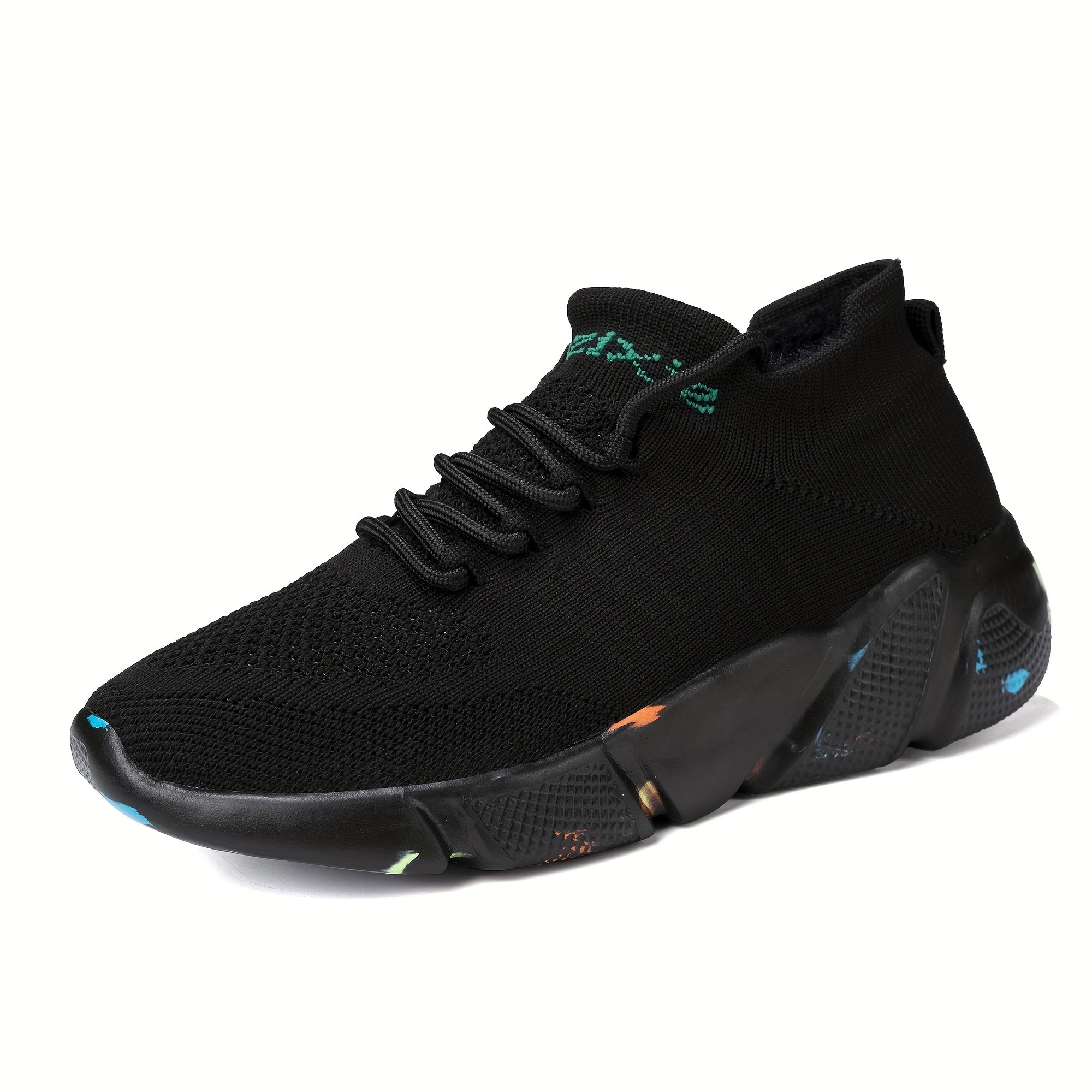 Men's Lace up Athletic Shoes Shock absorbing Breathable Running Basketball