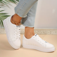 Women's Lace-up Skate Shoes Lightweight Sneakers
