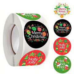 500pcs Christmas Tree Candy Stickers 2 Holiday Decor Label For Packaging