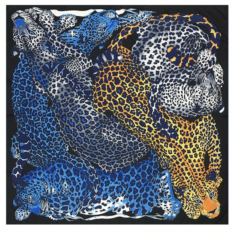 Leopard Bandana Silk Tube Top Casual Shawl Scarf Wrap Head Wrap