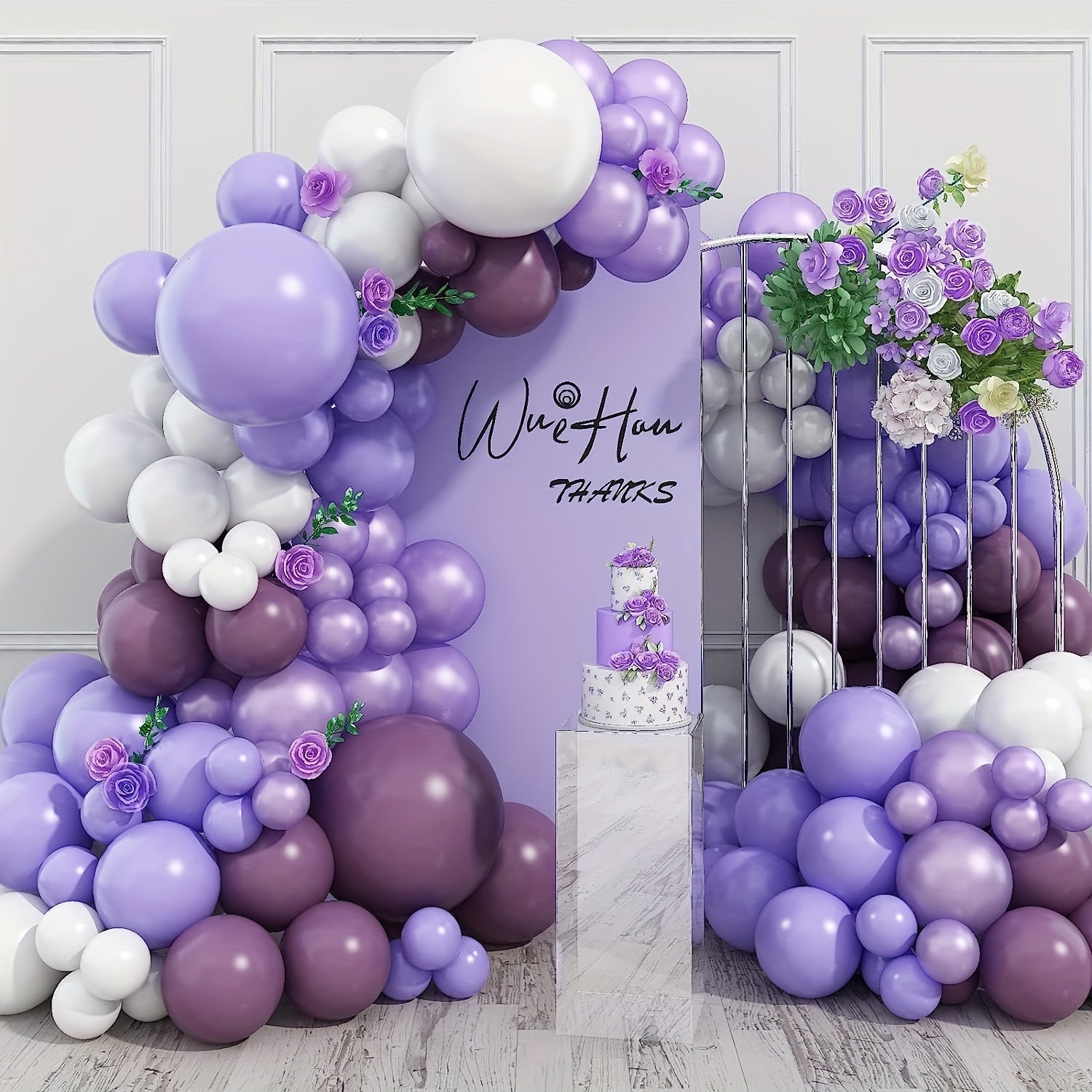 128pcs Purple Balloon Arch Kit Garland For Party Decorations