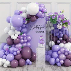 128pcs Purple Balloon Arch Kit Garland For Party Decorations