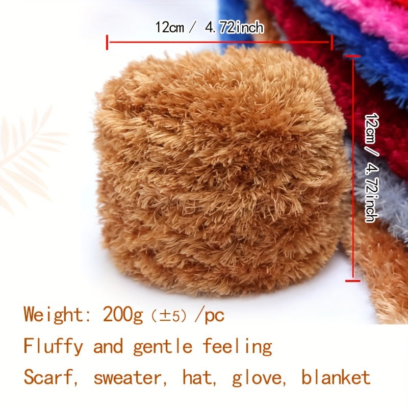 Mink Fleece Yarn Soft Yarn for DIY Knitting Crochet Hand-knitted
