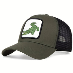 Men's Crocodile Pattern Baseball Cap Breathable Adjustable Hat