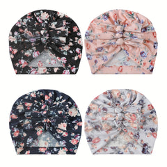 Small Floral Kelp Knot Baby Hat For Boys And Girls