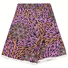 African Ethnic Wax Dye Printing Fabric Full Polyester Double Sided Print Cloth