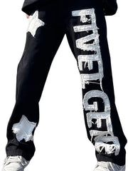 Y2K Loose Fit Patchwork Jeans Men's Street Style Denim Pants