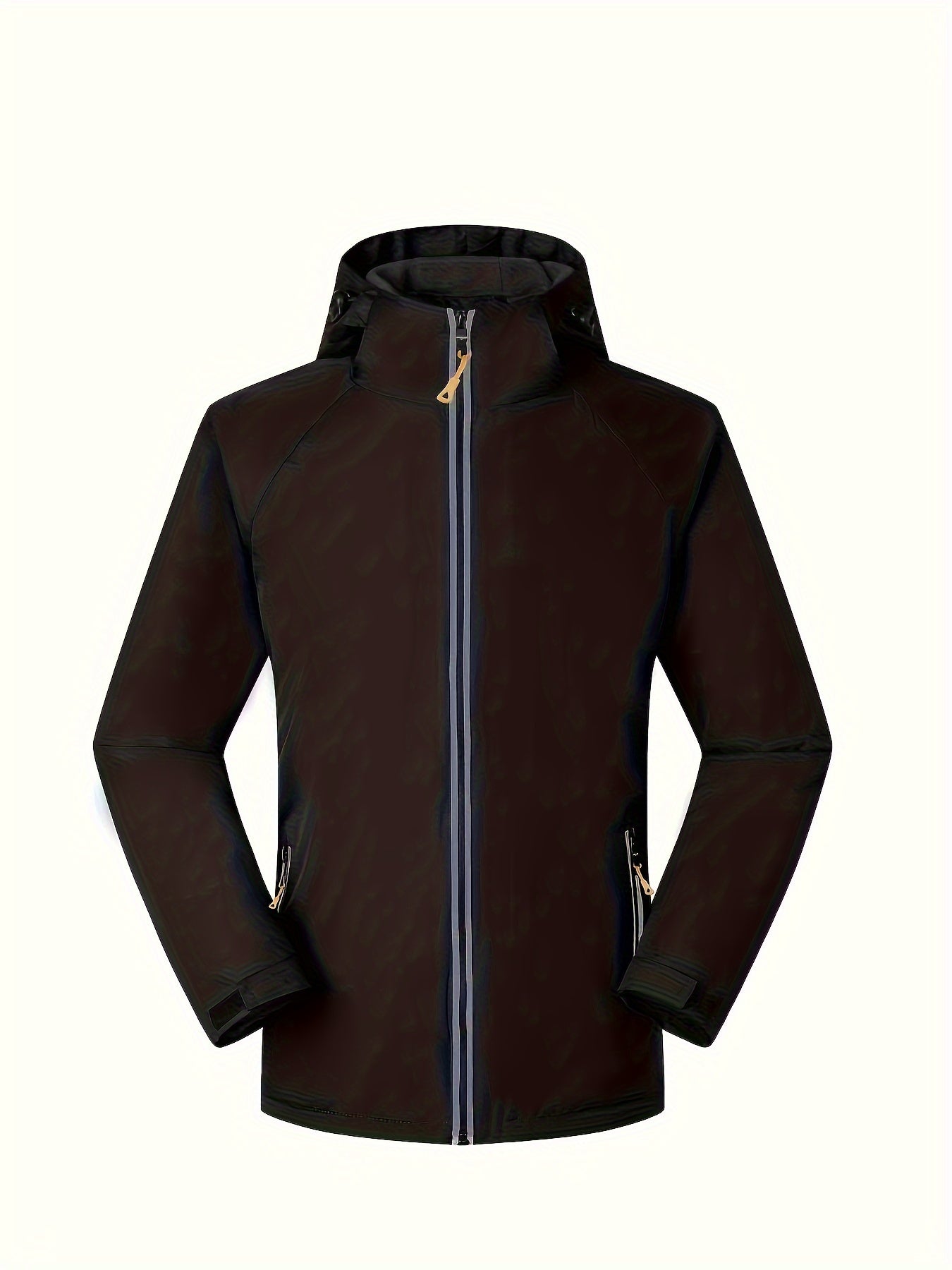 Fleece Liner Hooded Outdoor Jacket With Zipper Pockets