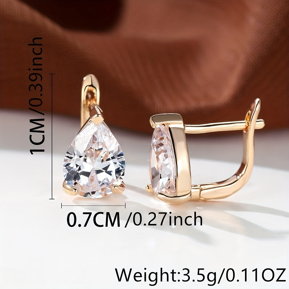 Pink Aqua Stone Clip On Earrings For Women Wedding