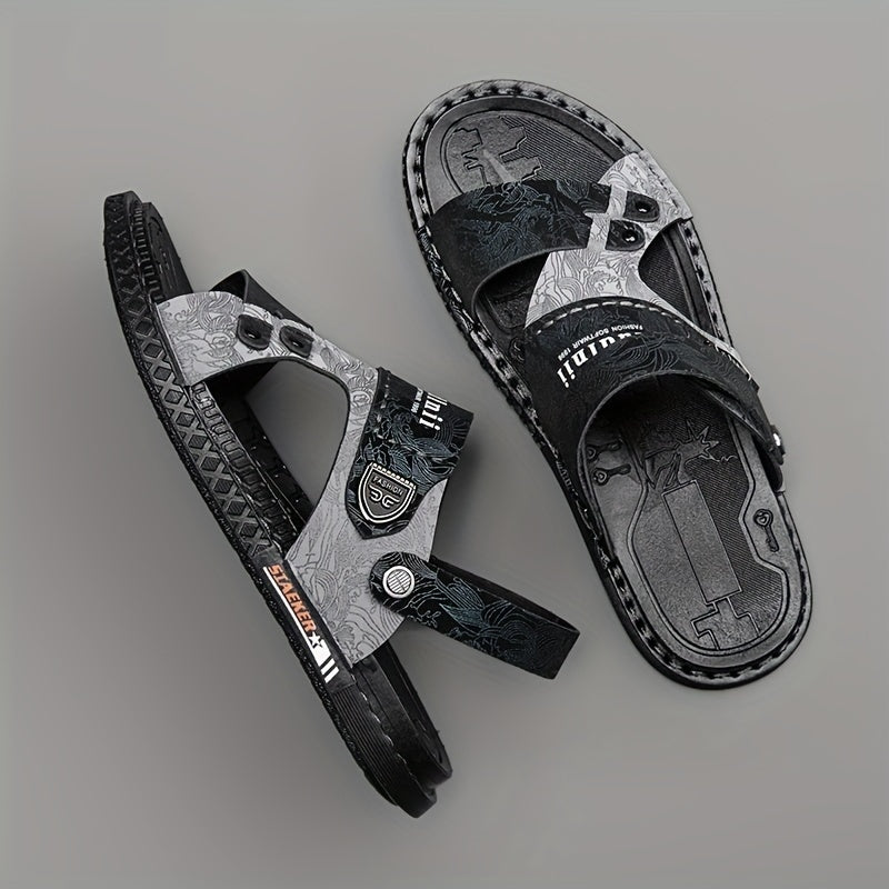 Men's Wear Resistant Non Slip Sandals Quick Drying Comfy Slides Beach Shoes