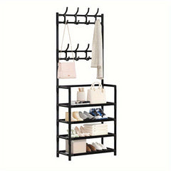 Carbon Steel Shoe & Hat Rack Standing Clothes Rack