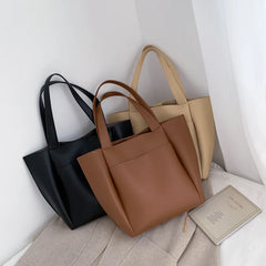 Women Leather Shoulder Bag Casual Tote Messenger Bag