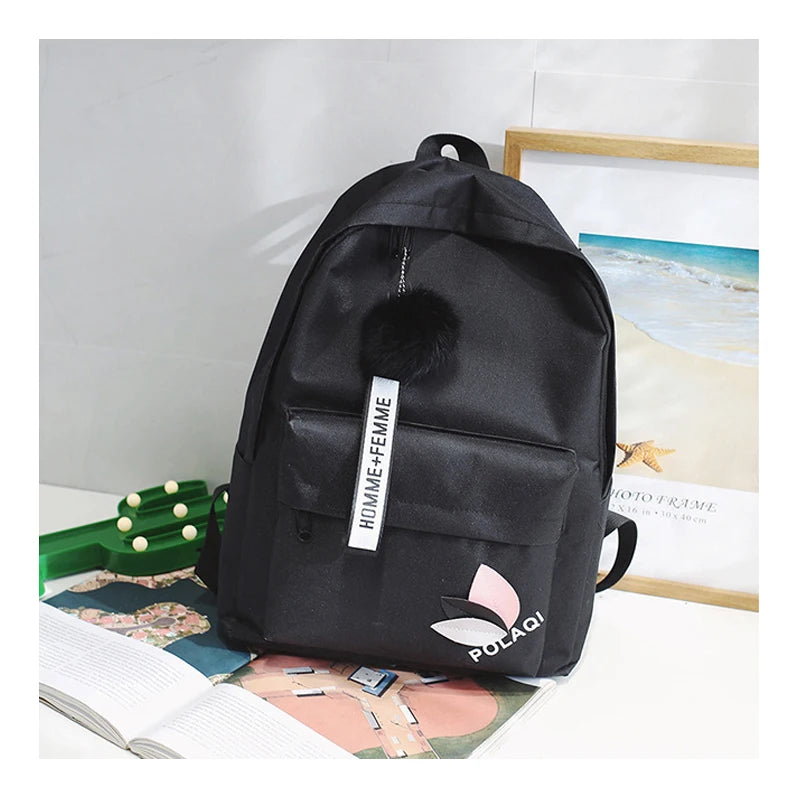 Green School Bag for Teenage Girls College Wind Student Bookbag