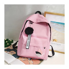 Green School Bag for Teenage Girls College Wind Student Bookbag