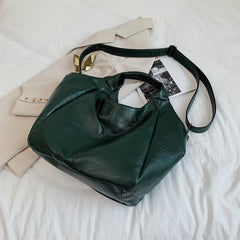 Large Capacity Green Shoulder Bag for Women