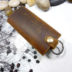 Leather House Key Holder Car Key Case Small Key Organizer Mini Key Bag