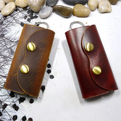 Leather House Key Holder Car Key Case Small Key Organizer Mini Key Bag