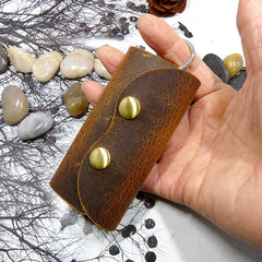 Leather House Key Holder Car Key Case Small Key Organizer Mini Key Bag