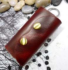 Leather House Key Holder Car Key Case Small Key Organizer Mini Key Bag